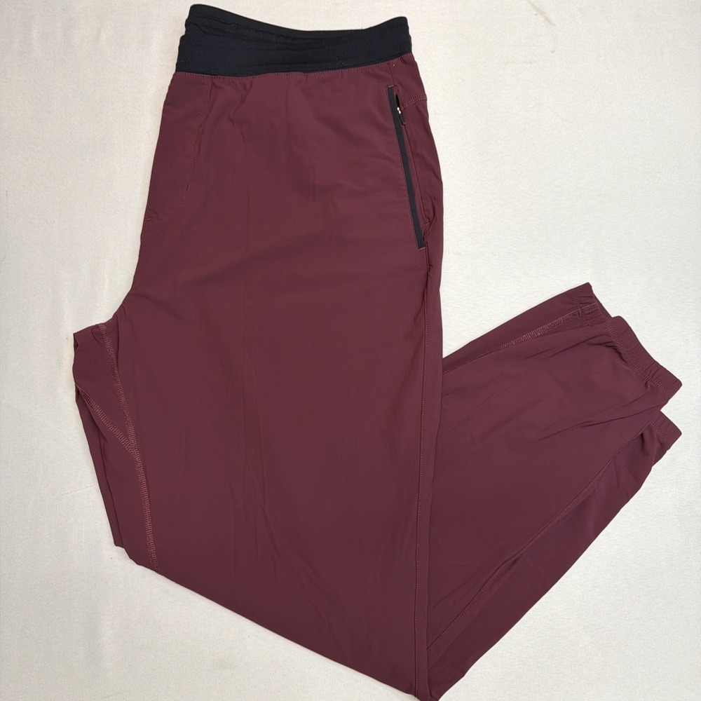 Rhone Commuter Jogger Pant Maroon Mens XXL Zippered Pocket Athleisure